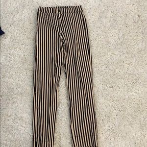 brandy melville black and white striped pants